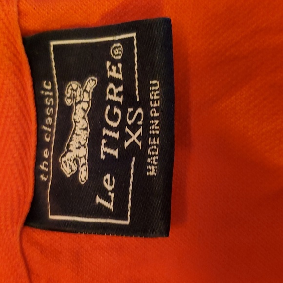 Le Tigre Polo Shirt Short Sleeve Orange Size XS - Picture 6 of 9